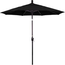 7 1/2 Ft Market Umbrella With Black Aluminum Pole -AquaDream Pools 2 ft Market Umbrella with Black Aluminum Pole 16