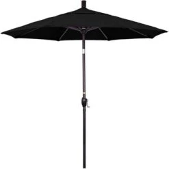 7 1/2 Ft Market Umbrella With Black Aluminum Pole -AquaDream Pools 2 ft Market Umbrella with Black Aluminum Pole 4