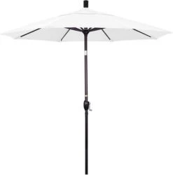 7.5 Ft Market Umbrella Bronze/Navy Blue -AquaDream Pools 2 ft Market Umbrella with Bronze Aluminum Pole 169