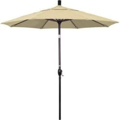 7.5 Ft Market Umbrella Bronze/Navy Blue -AquaDream Pools 2 ft Market Umbrella with Bronze Aluminum Pole 170