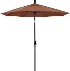 7.5 Ft Market Umbrella Bronze/Lemon -AquaDream Pools 2 ft Market Umbrella with Bronze Aluminum Pole 45