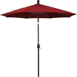 7.5 Ft Market Umbrella Bronze/Royal Blue -AquaDream Pools 2 ft Market Umbrella with Bronze Aluminum Pole 67