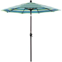 7 1/2 Ft Push Button Tilt Patio Umbrella In Sunbrella Fabric -AquaDream Pools 2 ft Push Button Tilt Patio Umbrella in Sunbrella Fabric 11