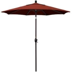 7 1/2 Ft Push Button Tilt Patio Umbrella In Sunbrella Fabric -AquaDream Pools 2 ft Push Button Tilt Patio Umbrella in Sunbrella Fabric 2