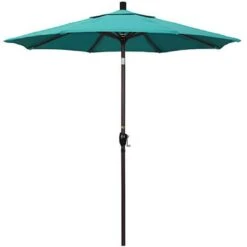 7 1/2 Ft Push Button Tilt Patio Umbrella In Sunbrella Fabric -AquaDream Pools 2 ft Push Button Tilt Patio Umbrella in Sunbrella Fabric 7