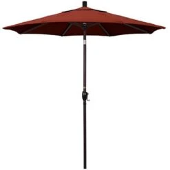 7 1/2 Ft Push Button Tilt Patio Umbrella In Sunbrella Fabric -AquaDream Pools 2 ft Push Button Tilt Patio Umbrella in Sunbrella Fabric 8