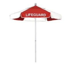 AquaDream Pools -AquaDream Pools 6 Lifeguard Logo Umbrella Red 1