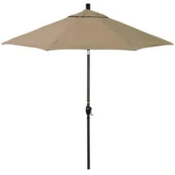 9 Ft Push Button Tilt Patio Umbrella In Sunbrella Fabric -AquaDream Pools 9 ft Push Button Tilt Patio Umbrella in Sunbrella Fabric 10