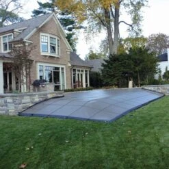 Hinspergers - Aqua Master 16 X 32 Rectangle With Center End Step Solid Safety Cover, Blue -AquaDream Pools Aqua Master 16 x 32 Rectangle with Center End Step Solid Safety Cover Blue 4