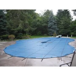 Hinspergers - Aqua Master 16 X 32 Rectangle With Center End Step Solid Safety Cover, Blue -AquaDream Pools Aqua Master 16 x 32 Rectangle with Center End Step Solid Safety Cover Blue 7