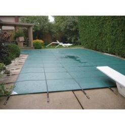 Hinspergers - Aqua Master 18 X 36 Solid Safety Cover - Rectangle With Center End Step Green -AquaDream Pools Aqua Master 18 x 36 Solid Safety Cover Rectangle with Center End Step Green 10