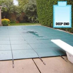 Hinspergers - Aqua Master 18 X 36 Solid Safety Cover - Rectangle With Center End Step Green -AquaDream Pools Aqua Master 18 x 36 Solid Safety Cover Rectangle with Center End Step Green 9