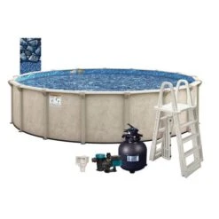 AquaDream Pools 22 Cascade 15' X 52" Round Above Ground Pool Package