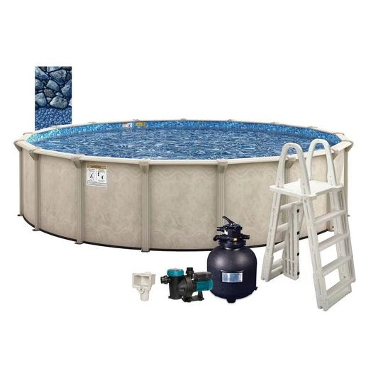 Cascade 21' X 52" Round Above Ground Pool Package 3 Cascade 21' X 52" Round Above Ground Pool Package