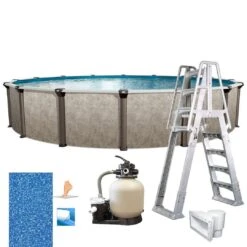 Epic 21' X 52" Round Above Ground Pool Package -AquaDream Pools Epic 21 x 52 Round Above Ground Pool Package 5