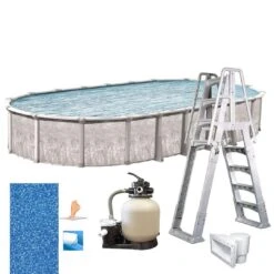 Marina 21'x43' X 52" Oval Above Ground Pool Package -AquaDream Pools Marina 21x43 x 52 Oval Above Ground Pool Package 3
