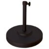 California Umbrella - Classic 50 Lb. Umbrella Base Stand, Matte Black -AquaDream Pools Metal Umbrella Base Black or Bronze Cast Iron Bases For Umbrellas