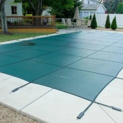 GLI - Original Mesh 16' X 36' Rectangle Safety Cover With 4' X 8' Center End Step, Green -AquaDream Pools Original Mesh 16 x 36 Rectangle Safety Cover with 4 x 8 Center End Step Green 10