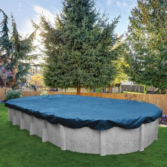 Midwest Canvas - Oval Winter Pool Cover, 8 Year Warranty, Blue 5 Midwest Canvas - Oval Winter Pool Cover, 8 Year Warranty, Blue - Image 3