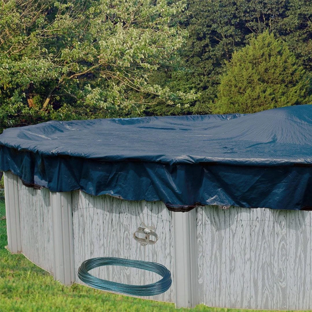 Polar 16' X 25' Oval Winter Pool Cover With 45 Cover Clips 4 Polar 16' X 25' Oval Winter Pool Cover With 45 Cover Clips - Image 2