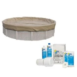 Polar Protector 20-Year 18' Round Winter Pool Cover With Pool Closing Kit Up To 15,000 Gallons Bundle -AquaDream Pools Polar Protector 20 Year 18 Round Winter Pool Cover with Pool Closing Kit up to 15000 Gallons Bundle 1