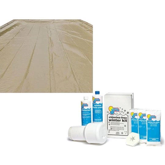 Polar Protector 20-Year 25' X 45' Rectangle Winter Pool Cover With Pool Closing Kit Up To 35,000 Gallons Bundle 3 Polar Protector 20-Year 25' X 45' Rectangle Winter Pool Cover With Pool Closing Kit Up To 35,000 Gallons Bundle