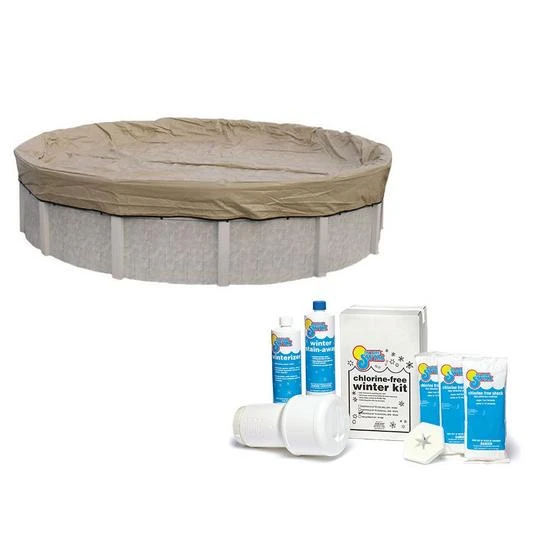 Polar Protector 20-Year 28' Round Winter Pool Cover With Pool Closing Kit Up To 35,000 Gallons Bundle 3 Polar Protector 20-Year 28' Round Winter Pool Cover With Pool Closing Kit Up To 35,000 Gallons Bundle