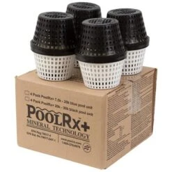 PoolRx - PoolRx+ Black Mineral Unit For 20,000 To 30,000 Gallons, 4-Pack