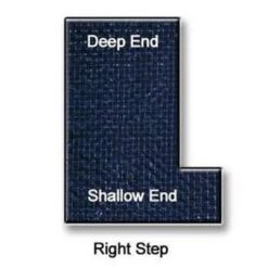 Polar Plus 16' X 32' Rectangle Left Side Step Winter Pool Cover With 13 Blue 8 Ft. Double Water Tubes -AquaDream Pools Pro Strength Polar Plus Winter Pool Cover 16x32 ft Rectangle with Step Options 10