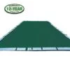 Polar Plus 16' X 32' Rectangle Right Side Step Winter Pool Cover With 13 Blue 8 Ft. Double Water Tubes