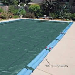 Midwest Canvas - 12' X 20' Rectangle Winter Pool Cover, 12 Year Warranty, Green -AquaDream Pools Rectangle Winter Pool Cover 12 Year Warranty Green 13