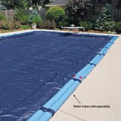 Midwest Canvas - 16' X 32' Rectangle Winter Pool Cover, 8 Year Warranty, Blue -AquaDream Pools Rectangle Winter Pool Cover 8 Year Warranty Blue 23