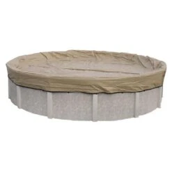 Polar Protector 24' Round Winter Pool Cover, 20 Year Warranty 8 Polar Protector 24' Round Winter Pool Cover, 20 Year Warranty -AquaDream Pools Round Polar Protector Above Ground Winter Pool Cover 20 Year Warranty Tan 6