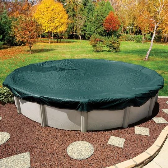 Midwest Canvas - Round Winter Pool Cover, 12 Year Warranty, Green 5 Midwest Canvas - Round Winter Pool Cover, 12 Year Warranty, Green - Image 3