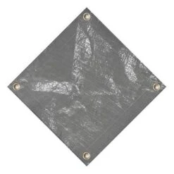 Midwest Canvas - 18' Round Winter Pool Cover, 16 Year Warranty, Silver