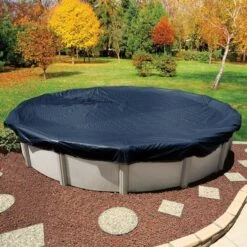 Midwest Canvas - 15' Round Winter Pool Cover, 8 Year Warranty, Blue -AquaDream Pools Round Winter Pool Cover 8 Year Warranty Blue 12