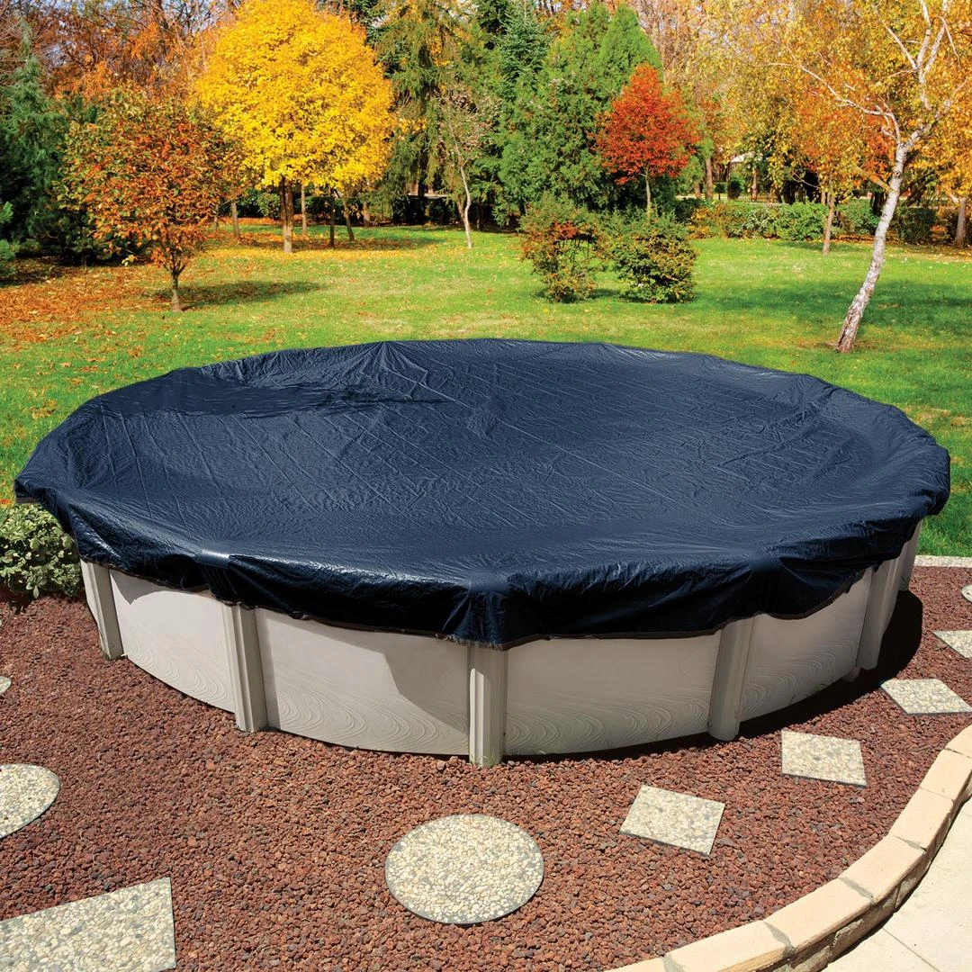 Midwest Canvas - 30' Round Winter Pool Cover, 8 Year Warranty, Blue 10 Midwest Canvas - 30' Round Winter Pool Cover, 8 Year Warranty, Blue - Image 8