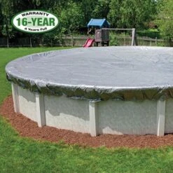 Super Polar Plus 12' Round Winter Pool Cover With 20 Cover Clips