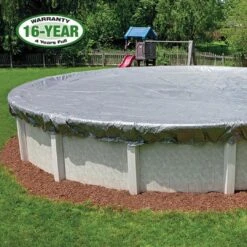 New Products -AquaDream Pools Super Polar Plus 28 Round Winter Pool Cover with 45 Cover Clips 1
