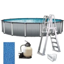 Leslie's - Weekender Premium 21' Round Above Ground Pool Package With Upgraded 15" Sand Filter System -AquaDream Pools Weekender Premium Above Ground Pool Package 21