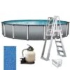 Leslie's - Weekender Premium 27' Round Above Ground Pool Package With Upgraded 19" Filter -AquaDream Pools Weekender Premium Above Ground Pool Package 28